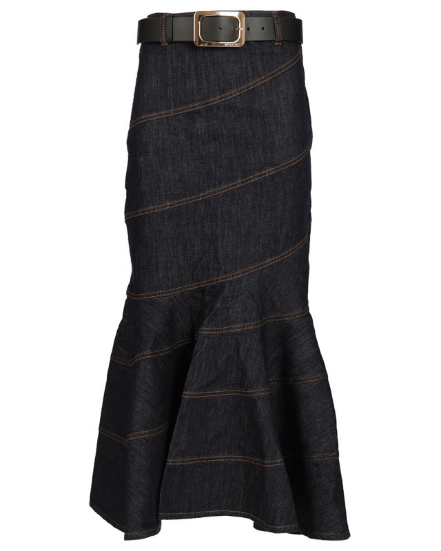 [Self-portrait] Long skirt CO PF26-810MSK-BLBLUE