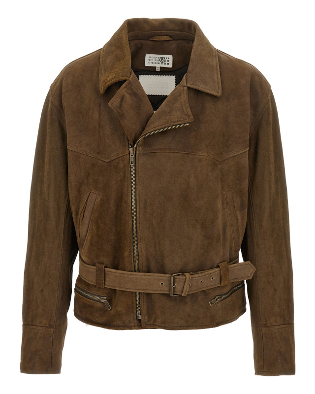 [MM6 Maison Margiela] Leather Jacket FW25 SH2AM0037M07012124