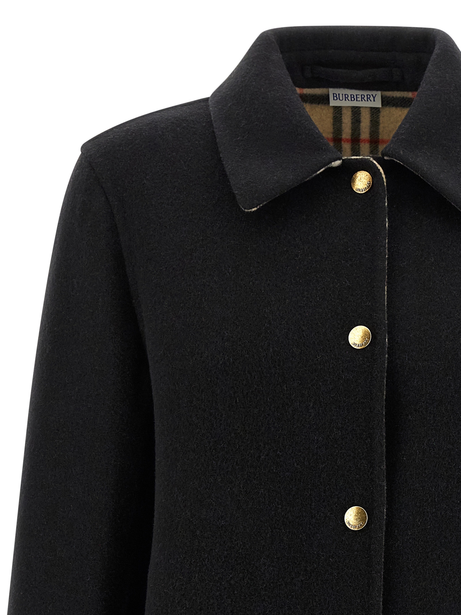 [Burberry] Casual Jacket FW25 8115289BLACKSANDIPCHECK