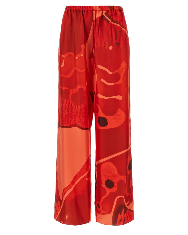 [Ferragamo] Trousers FW25 783412CORALNEWRED