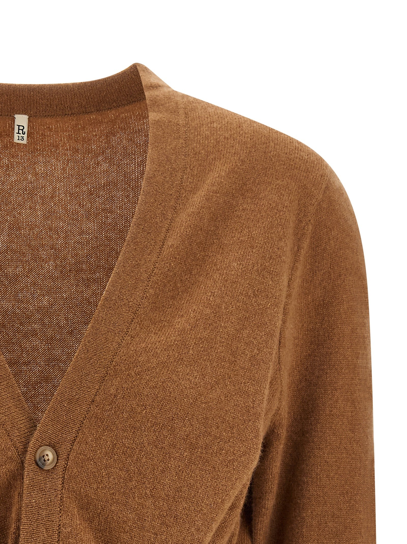 [R13] Cardigan FW25 R13WY299Y141ALIGHTBROWN