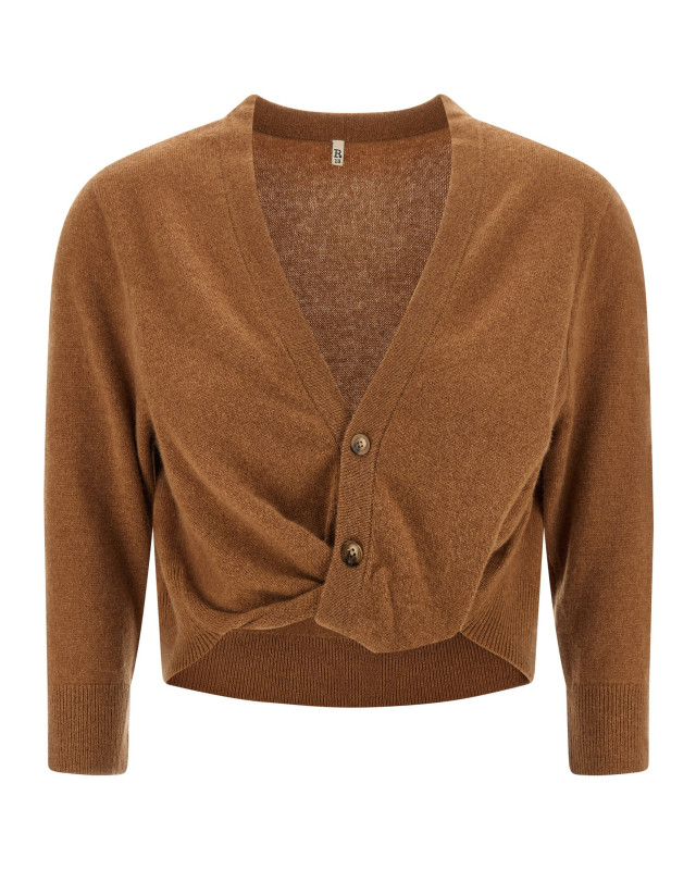 [R13] Cardigan FW25 R13WY299Y141ALIGHTBROWN