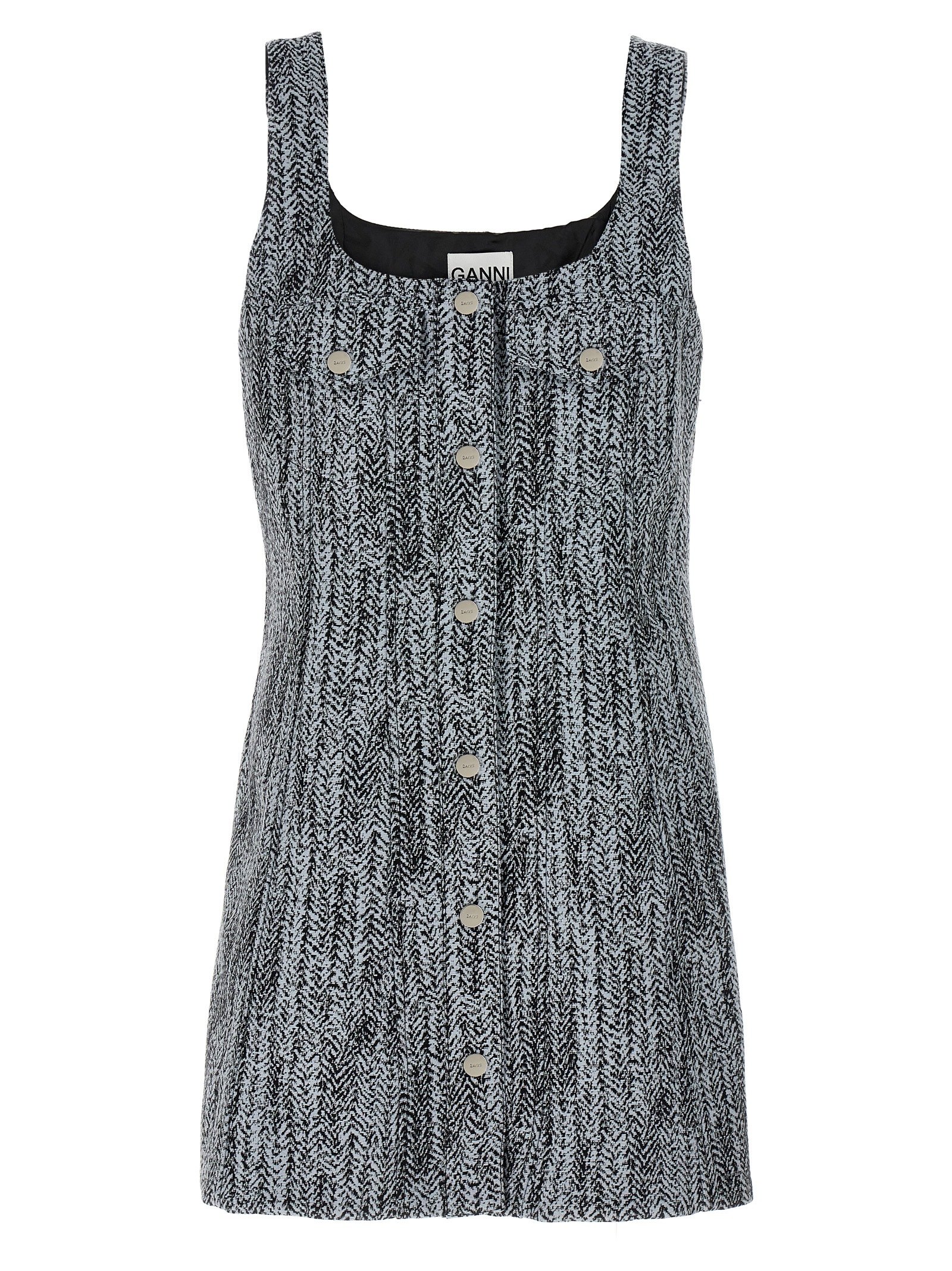 [GANNI] Sleeveless dress SS25 W0186371