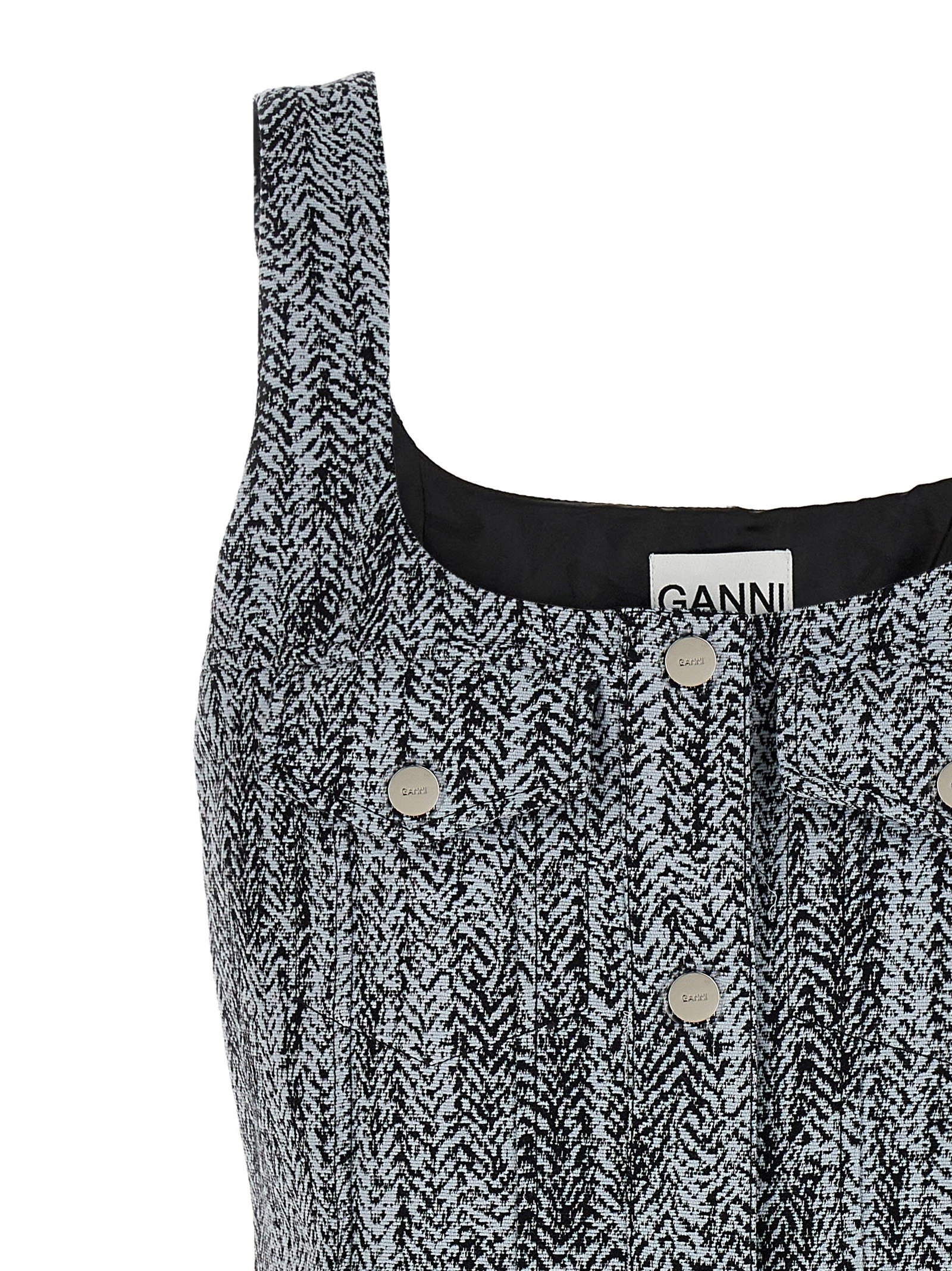 [GANNI] Sleeveless dress SS25 W0186371