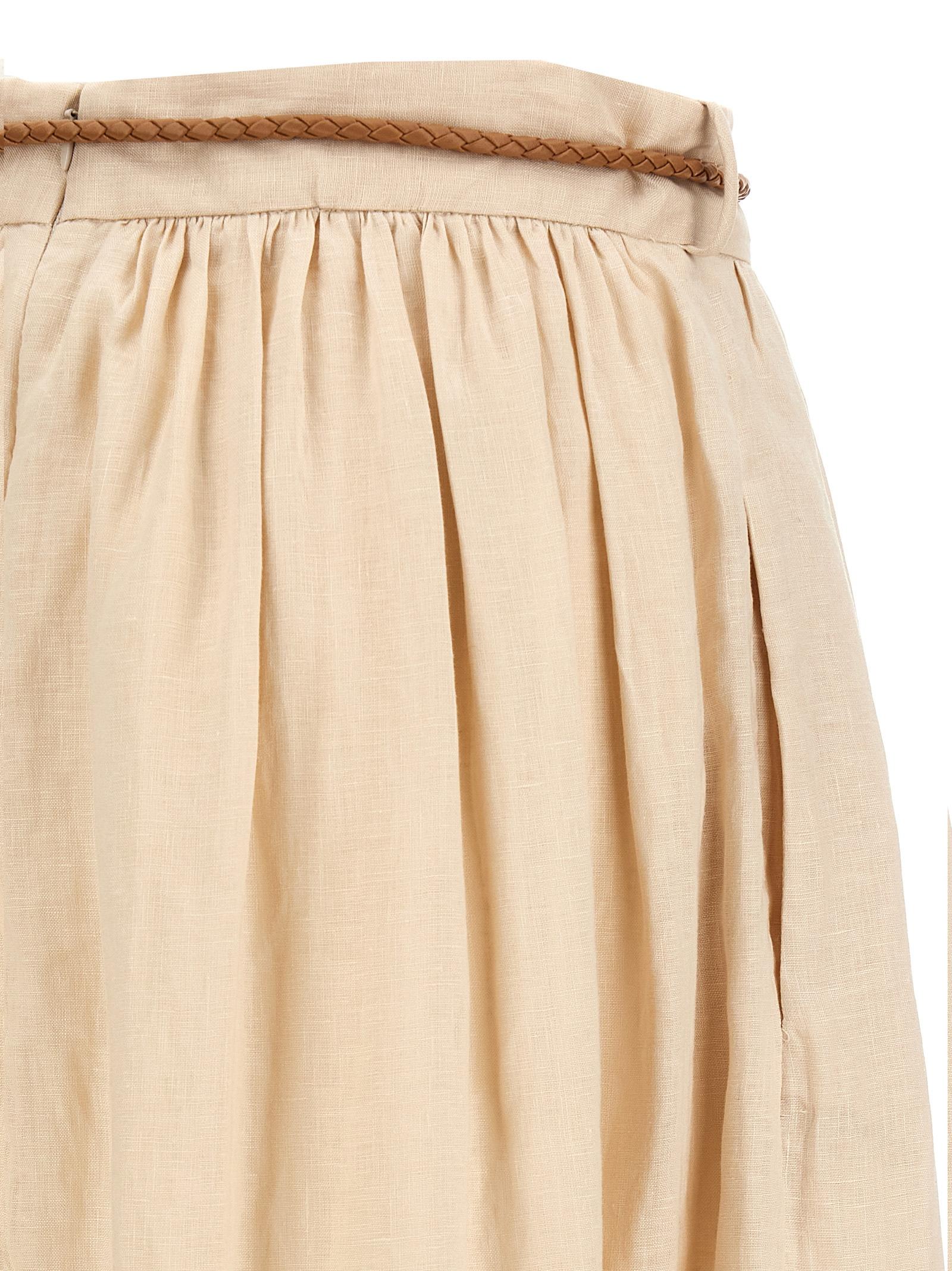[Zimmermann] Long skirt SS25 1745SRS251CRM