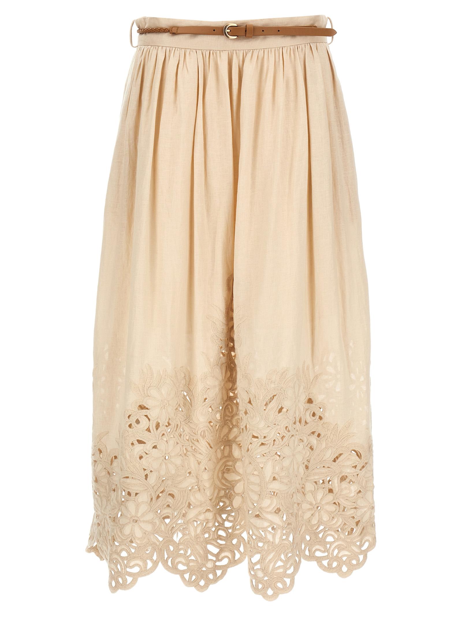 [Zimmermann] Long skirt SS25 1745SRS251CRM