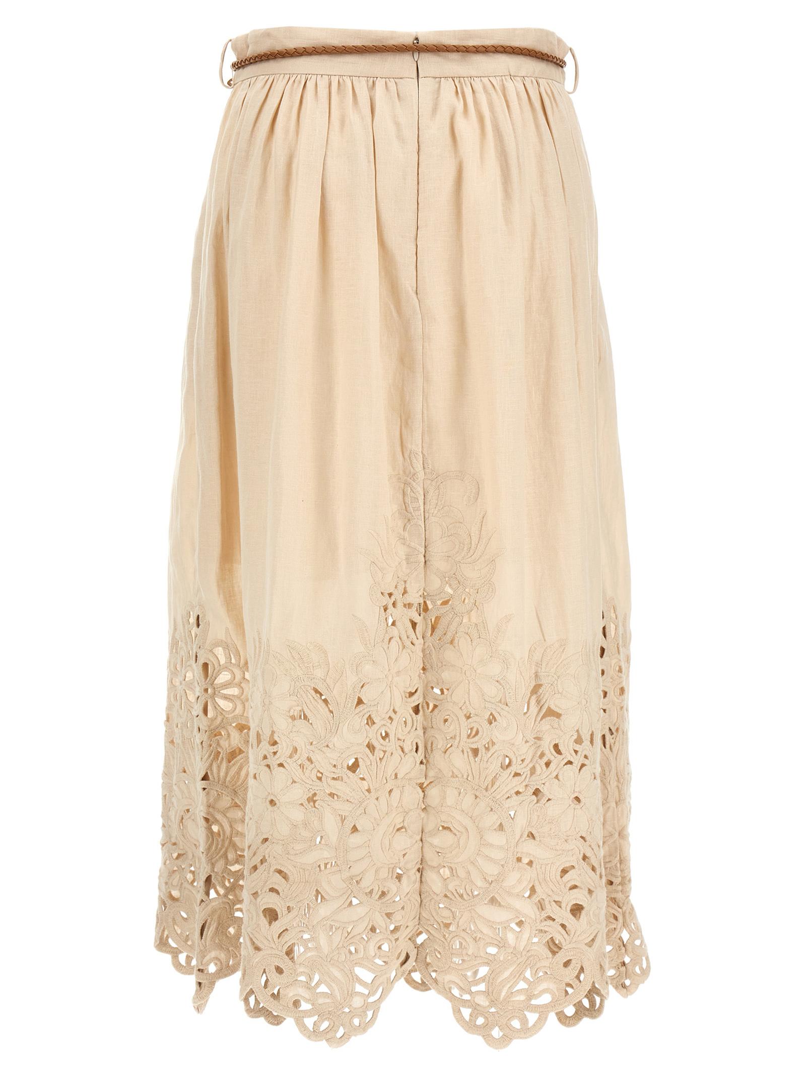 [Zimmermann] Long skirt SS25 1745SRS251CRM