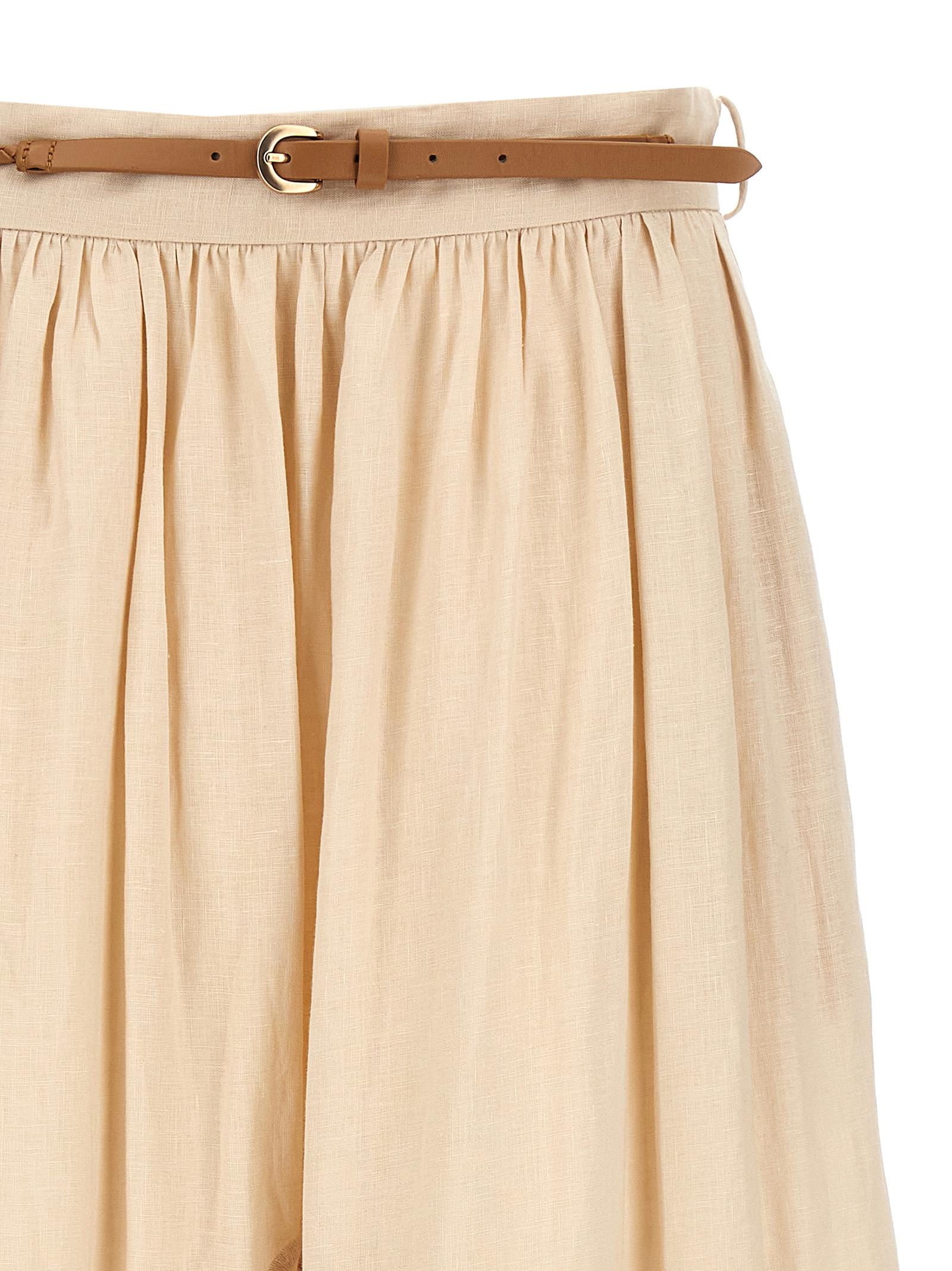 [Zimmermann] Long skirt SS25 1745SRS251CRM