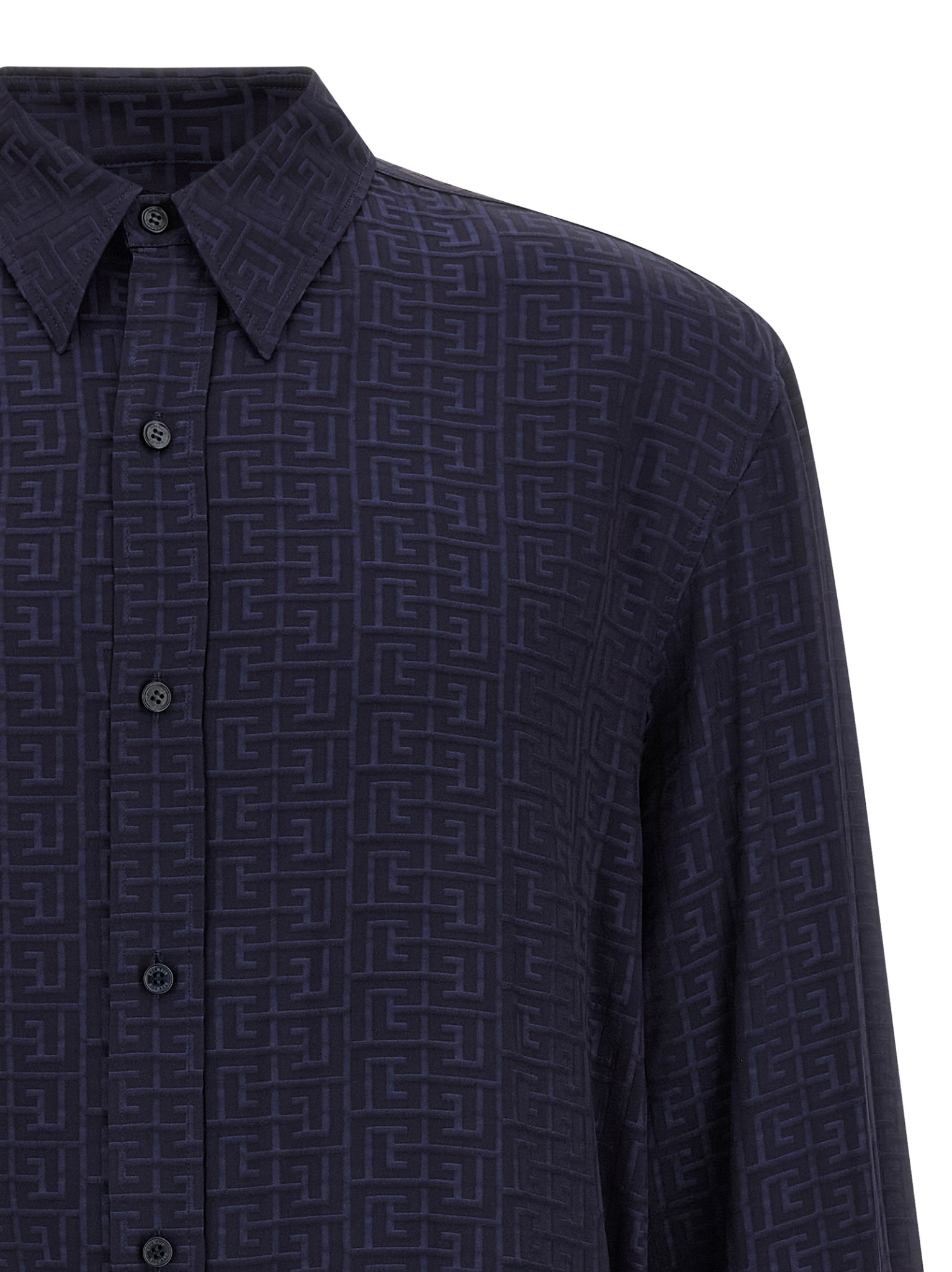 [Balmain] Shirts Long Sleeve SS26 GH1HS555VI746UB