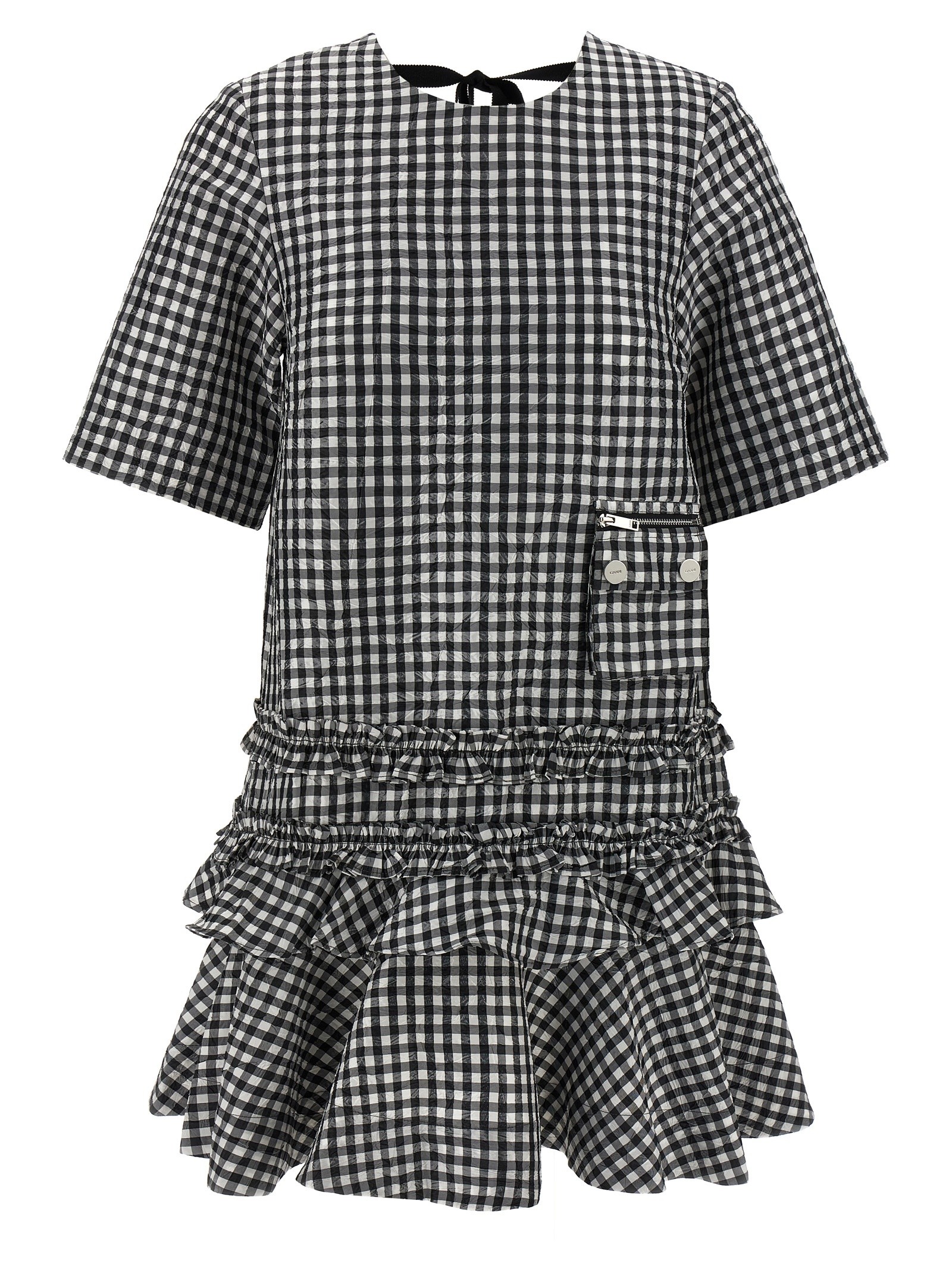 [GANNI] Short sleeve dress FW25 W0464099