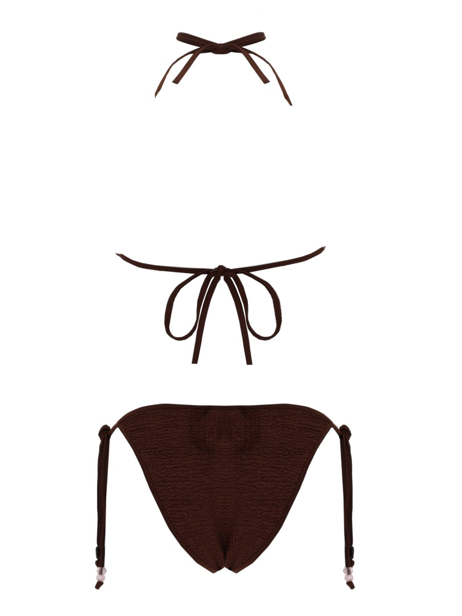 [Hunza G] Swimsuit SS26 B-GINA-BDD_METALLICCHOCOLATE