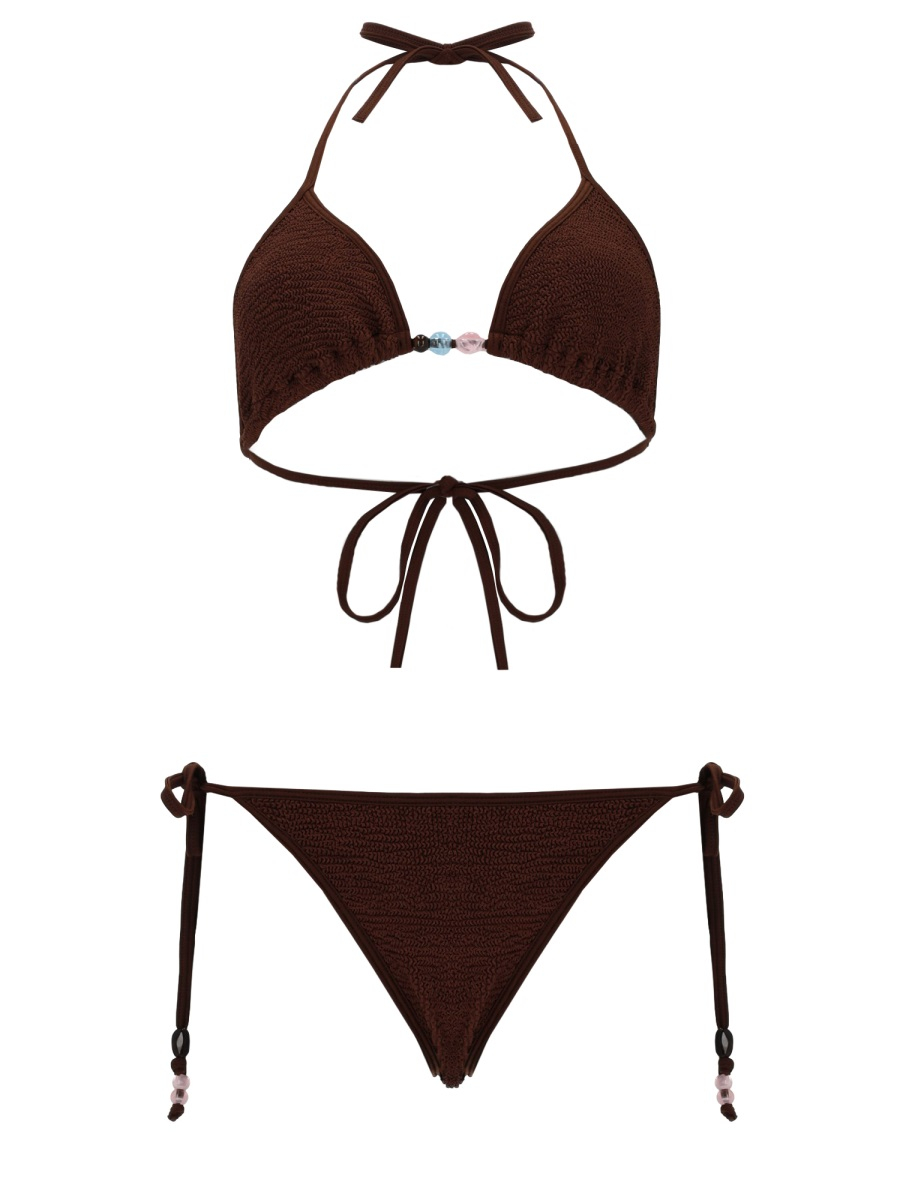 [Hunza G] Swimsuit SS26 B-GINA-BDD_METALLICCHOCOLATE