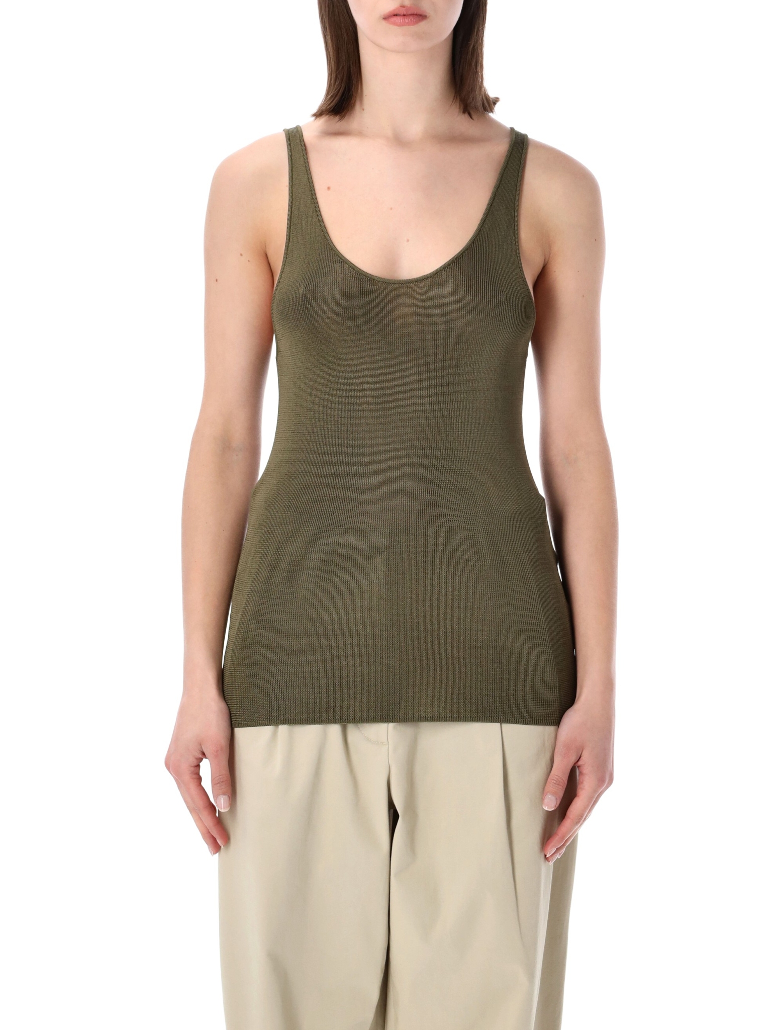 [THE FRANKIE SHOP] Tank top SS26 TAFS174684040KHAKI