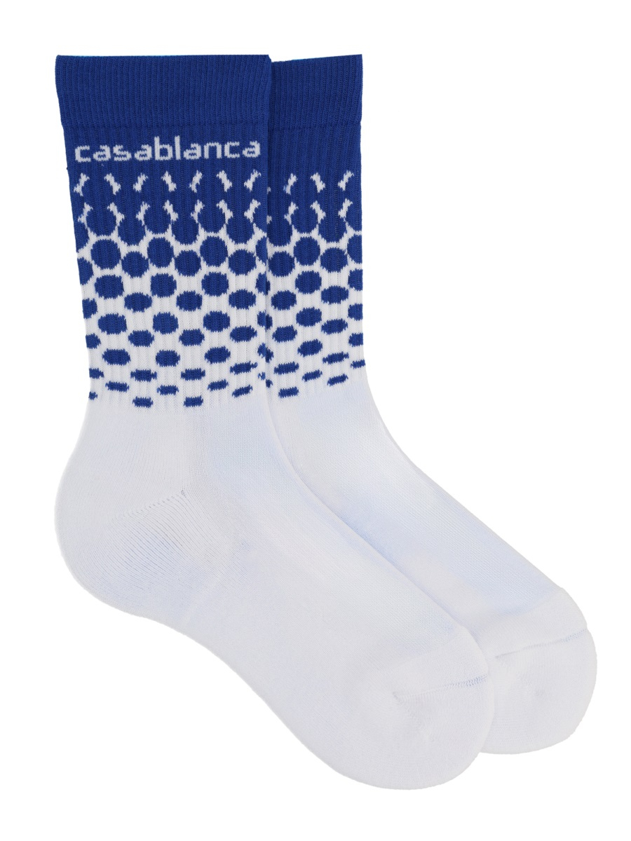 [Casablanca] Socks SS26 A-SP26-ACC-010_02BLUE/WHITE