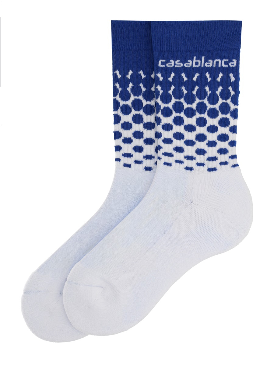 [Casablanca] Socks SS26 A-SP26-ACC-010_02BLUE/WHITE