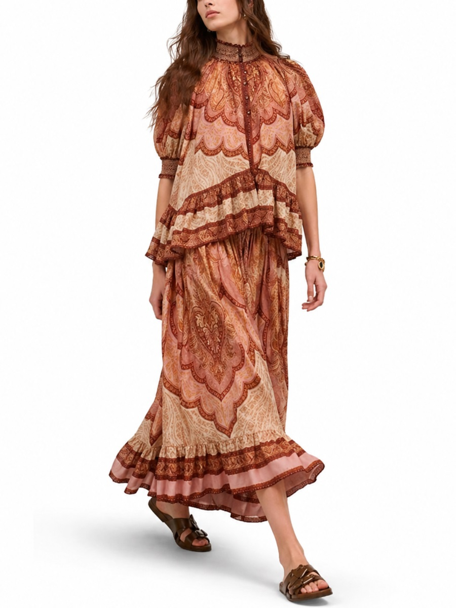 [Zimmermann] Long skirt SS26 5656SRS262_TBML
