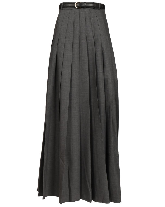 [Self-portrait] Long skirt CO PF26-137XSK-GRGREY