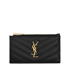 [Saint Laurent] Cardholder FW26 607915BOW011000 BLACK