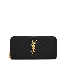 [Saint Laurent] Wallet FW26 358094BOW011000 BLACK