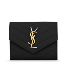 [Saint Laurent] Wallet FW26 403943BOW011000 BLACK