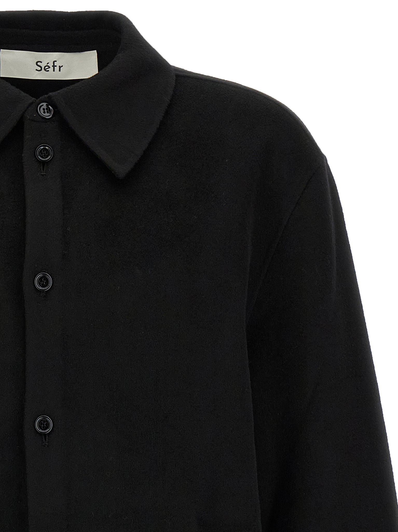 [Sefr] Shirts Long Sleeve SS26 PRESS26LENNYBLACKDOUBLÉCASH