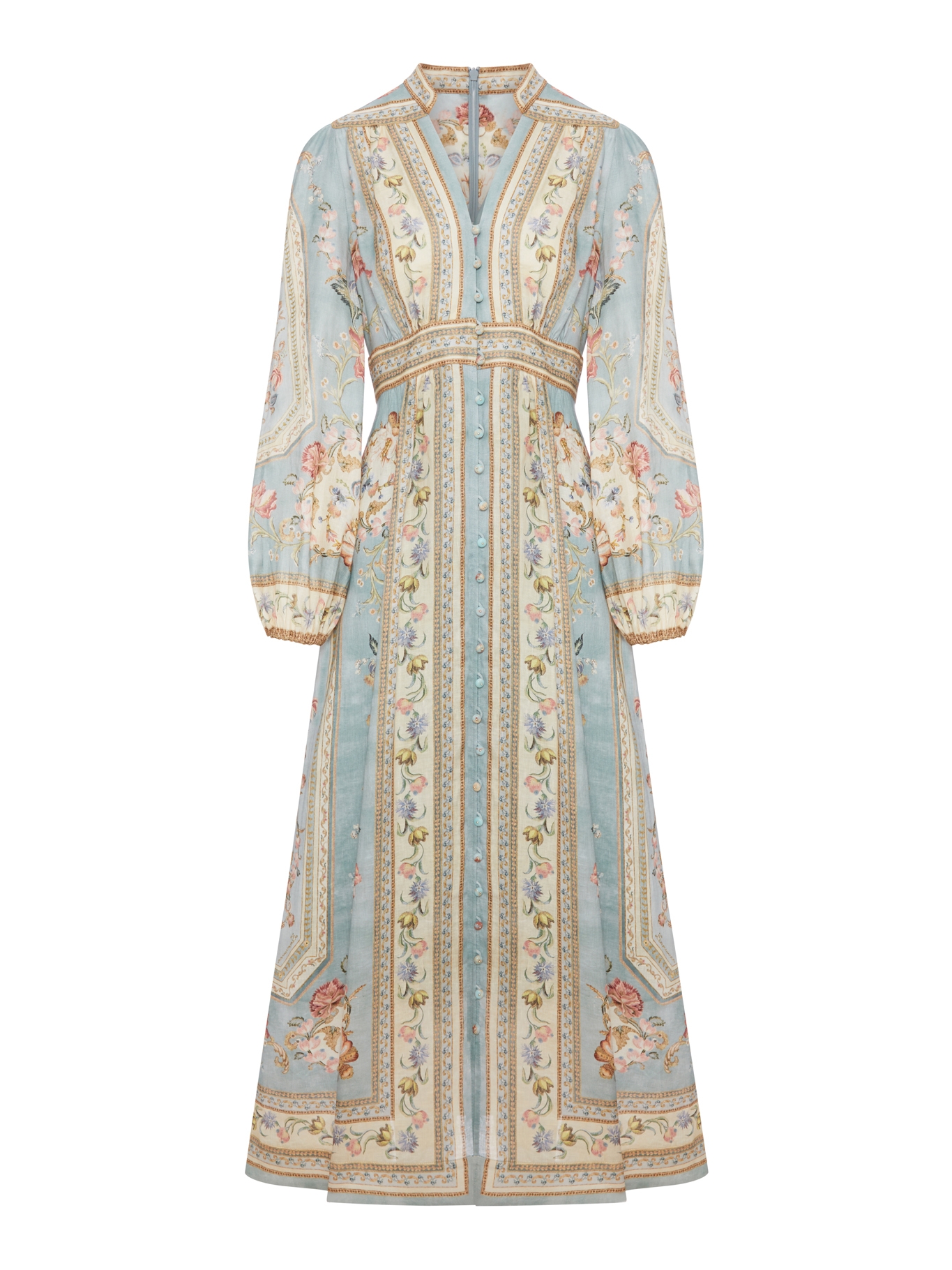 [Zimmermann] Long sleeve dress FW26 3501DSS264BTPF BLUE TAPESTRY FLORAL