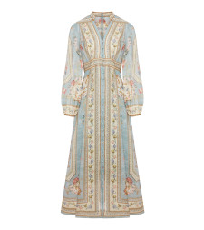 [Zimmermann] Long sleeve dress FW26 3501DSS264BTPF BLUE TAPESTRY FLORAL