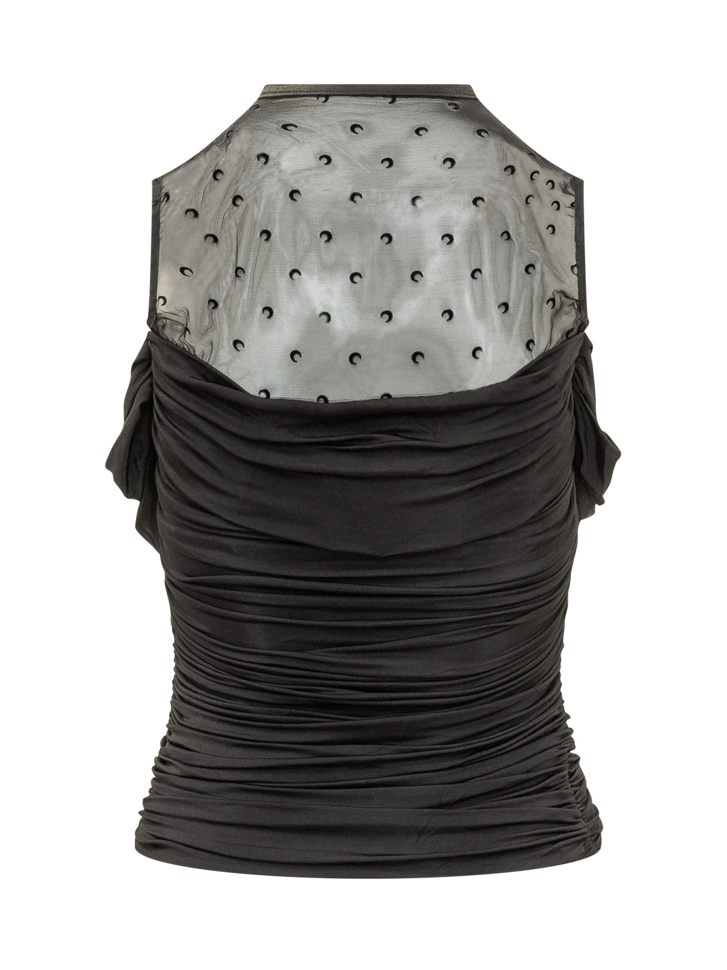 [MARINE SERRE] T-shirts Sleeveless SS26 WTO468ACJER0022 BK99