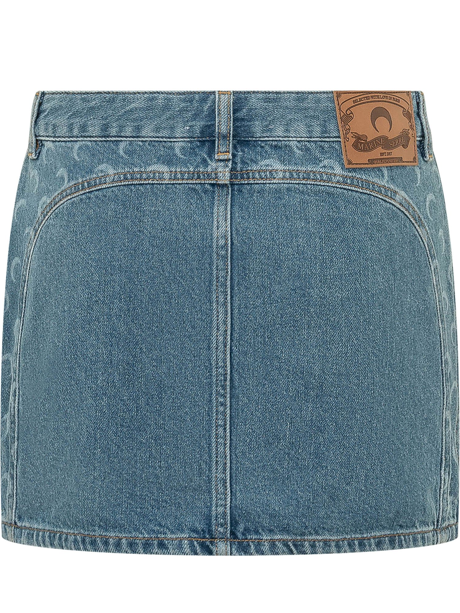 [MARINE SERRE] Mini skirt SS26 WSK135ACDEN0002 BL05