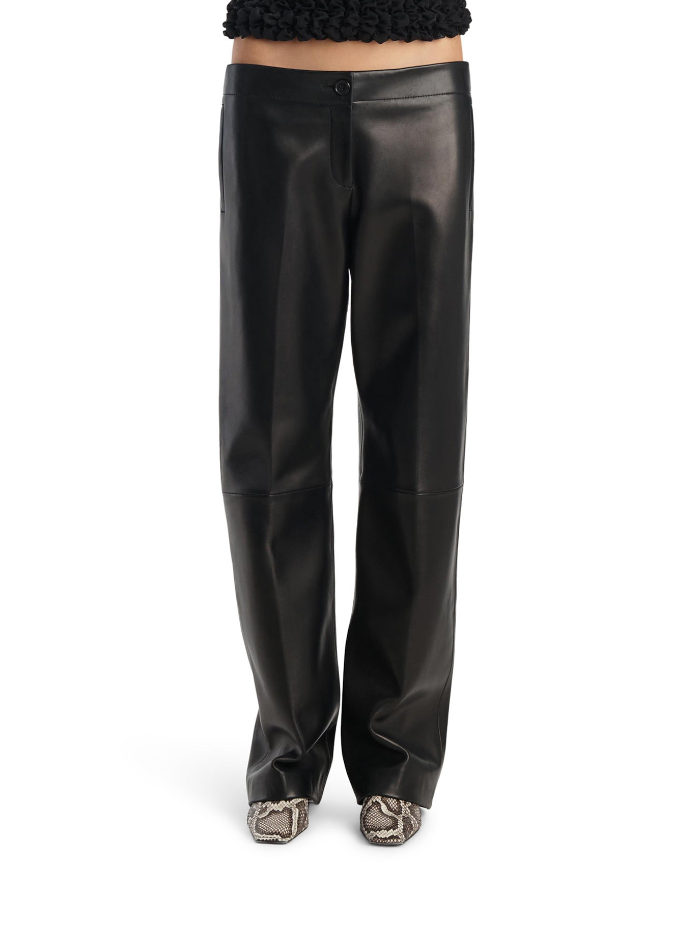[KHAITE] Trousers FW26 32111012200 BLACK