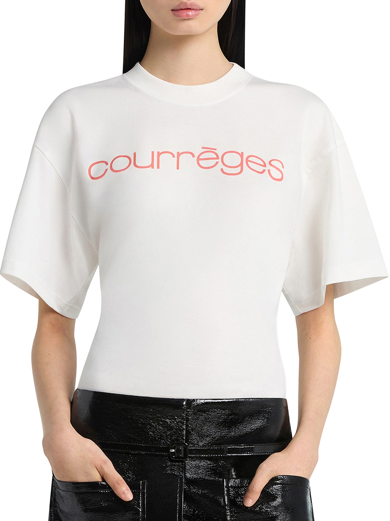 [Courreges] T-shirts Short Sleeve SS26 226JTS168JS02330001 HERITAGE WHITE