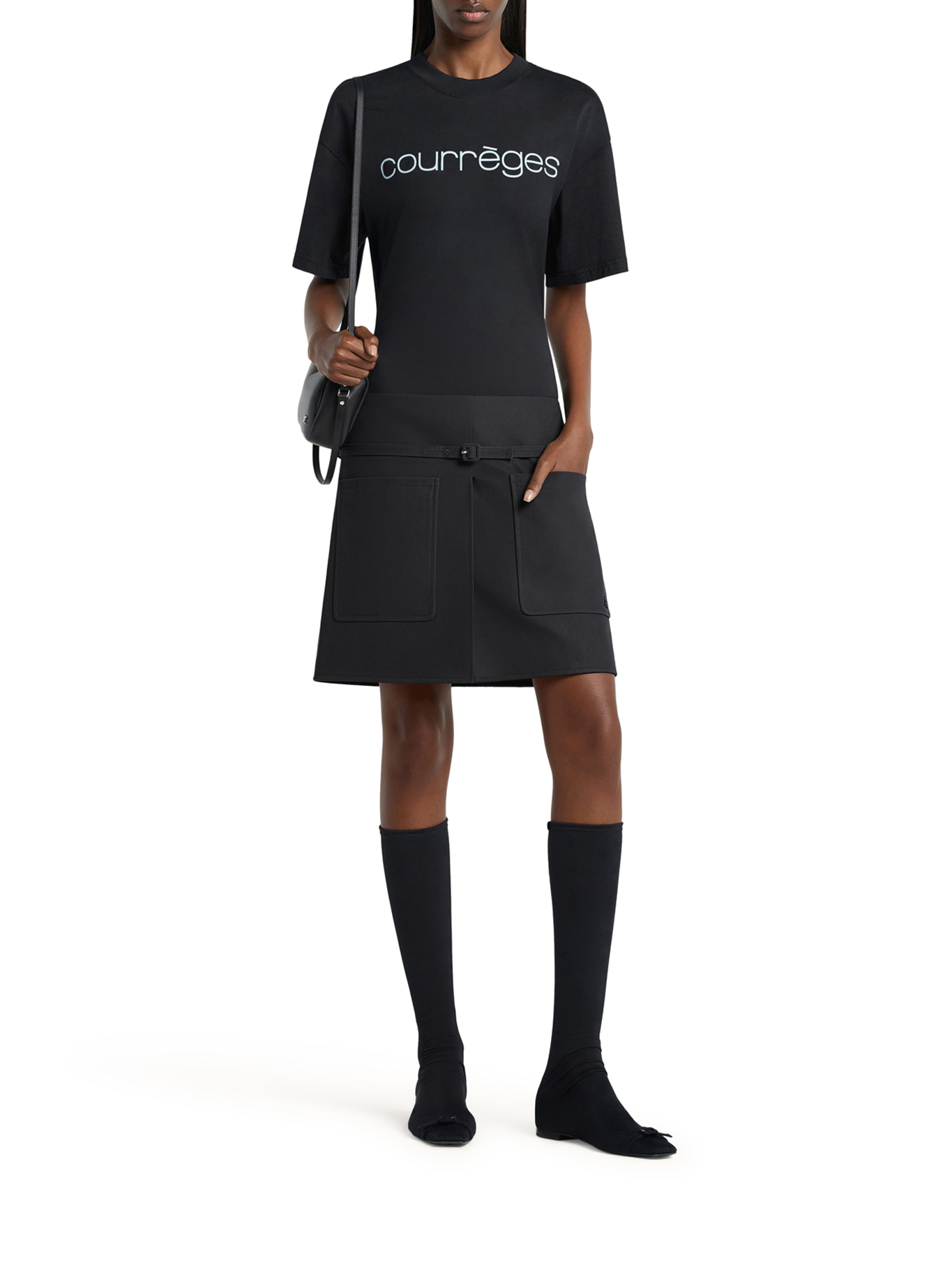 [Courreges] T-shirts Short Sleeve SS26 226JTS168JS02339999 BLACK