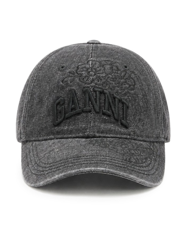[GANNI] Hat FW26 B3020214055 BLACK WASHED