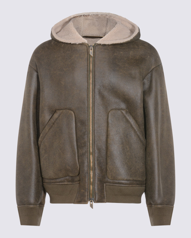 [SALVATORE SANTORO] Leather Jacket FW25 W25SANT49500UDIESARMY