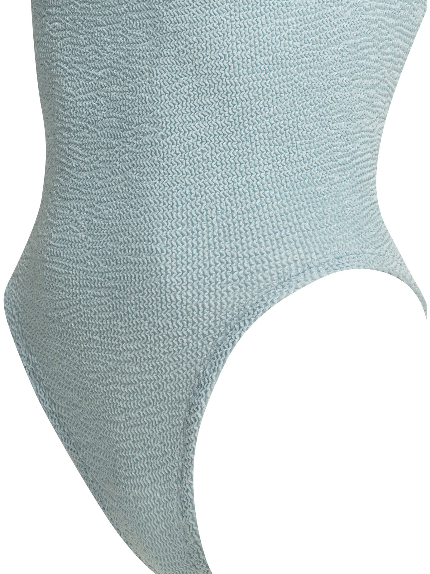 [Hunza G] Monokini SS26 SQUARE NECK SWIMMETALLIC CRINKLEMETALLIC ICE BLUE