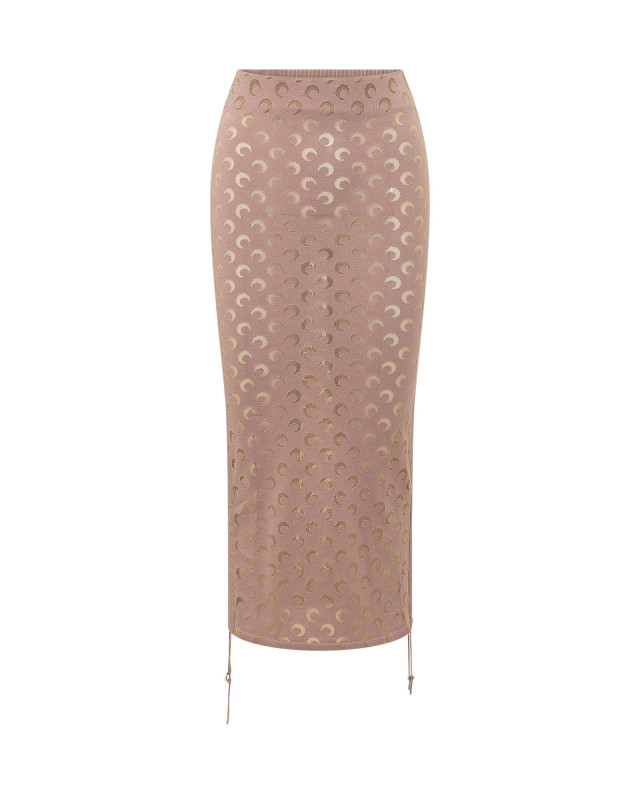 [MARINE SERRE] Long skirt SS26 WSK142ACKNI0545 PK00