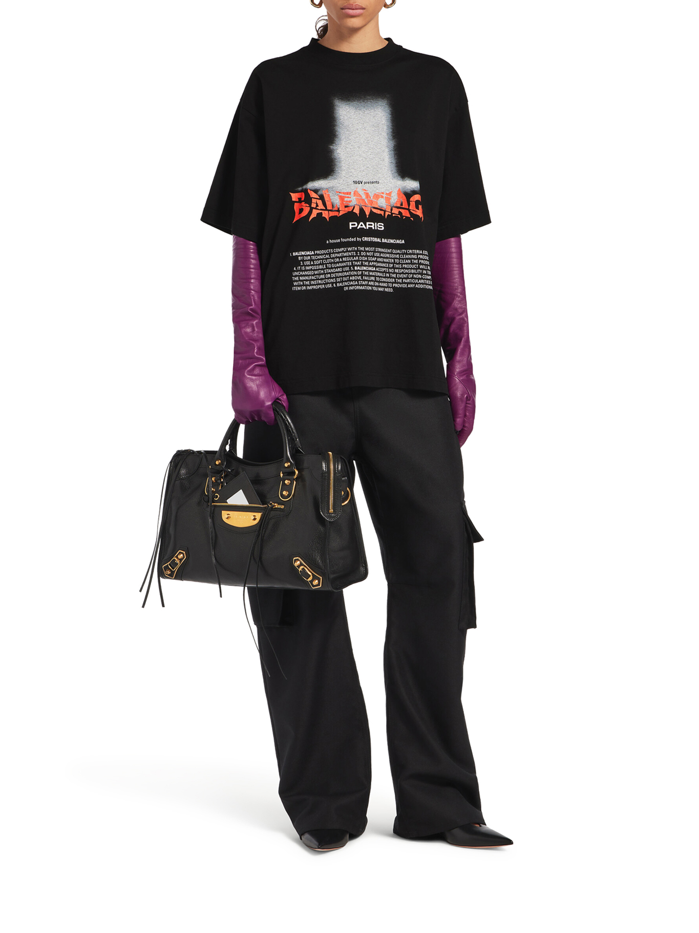 [Balenciaga] T-shirts Short Sleeve FW26 871733TUVO41000 BLACK