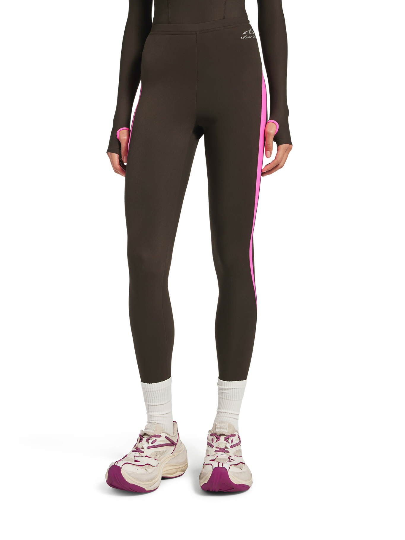 [Balenciaga] Leggings FW26 A0023WTUVN72866 KAKI BROWN FLUO PINK
