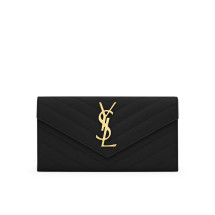 [Saint Laurent] Wallet FW26 372264BOW011000 BLACK