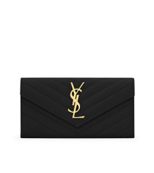 [Saint Laurent] Wallet FW26 372264BOW011000 BLACK