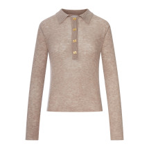 [GANNI] T-shirts Long Sleeve SS26 A1070281883 SAFARI