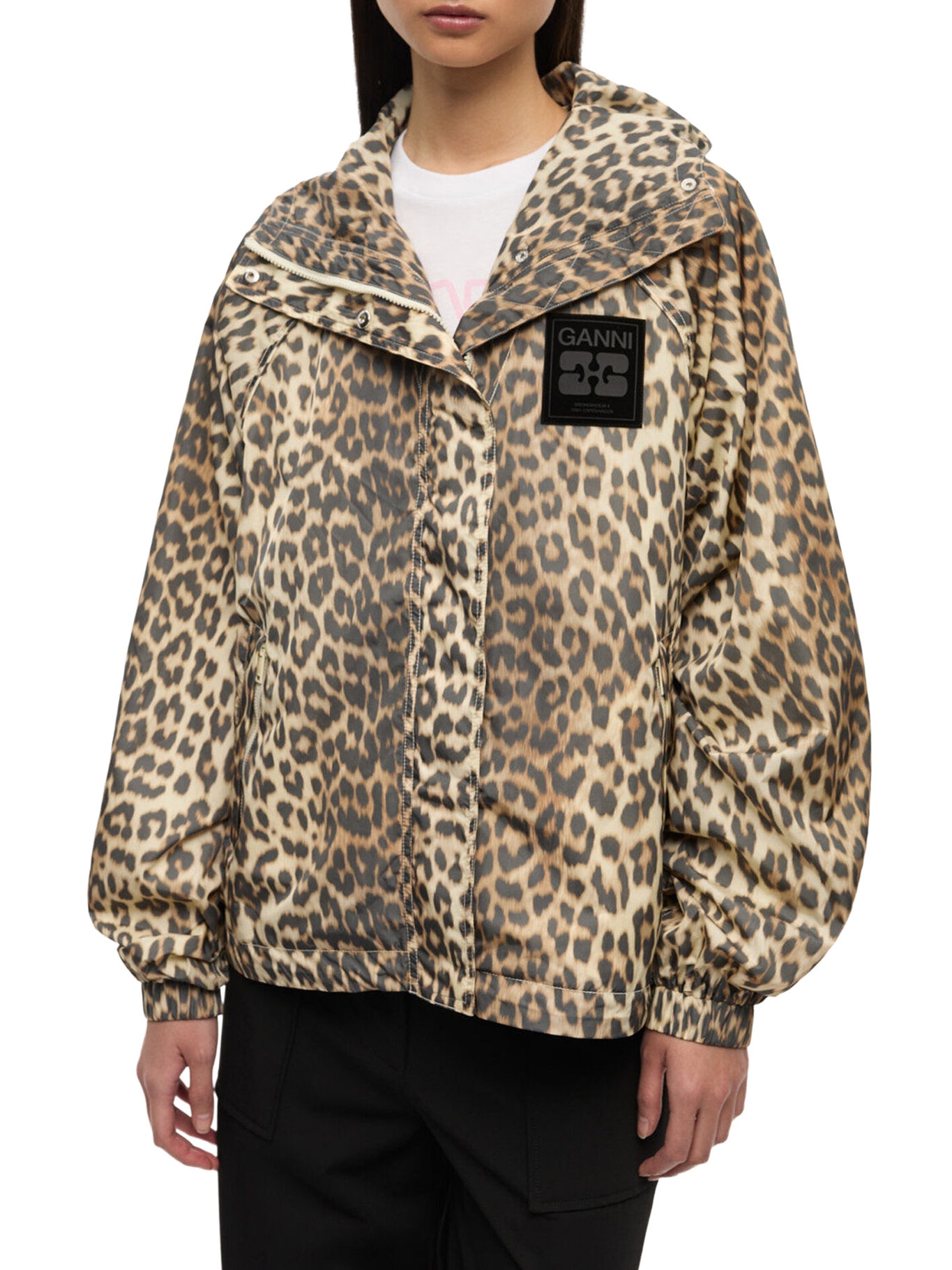 [GANNI] Casual Jacket FW26 W0738859 ALMOND MILK