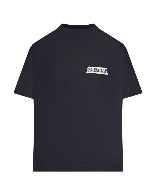 [Balenciaga] T-shirts Short Sleeve SS26 850990TTVL61041 FADED WASHED BLACK