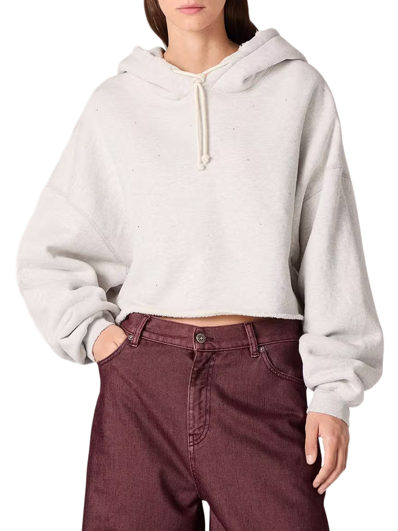 [GOLDEN GOOSE DELUXE BRAND] Hoodie SS26 GWP02699P00251460665 VINTAGE GRAY MELANGE