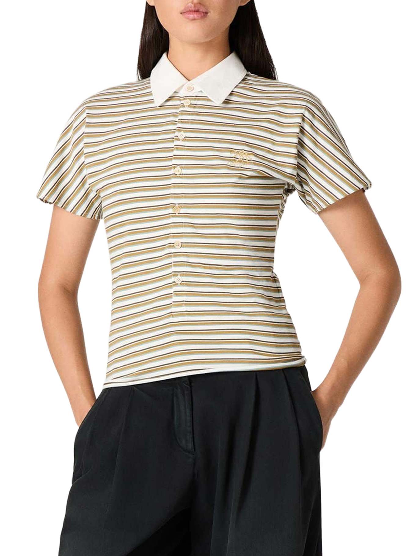 [GOLDEN GOOSE DELUXE BRAND] T-shirts Short Sleeve SS26 GWP02189P00239012364 OFF WHITE SEA TURTLE