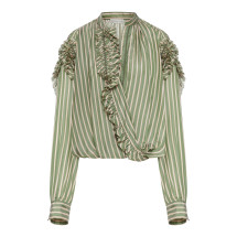 [DRIES VAN NOTEN] Shirts Long Sleeve SS26 2610107453274604 GREEN