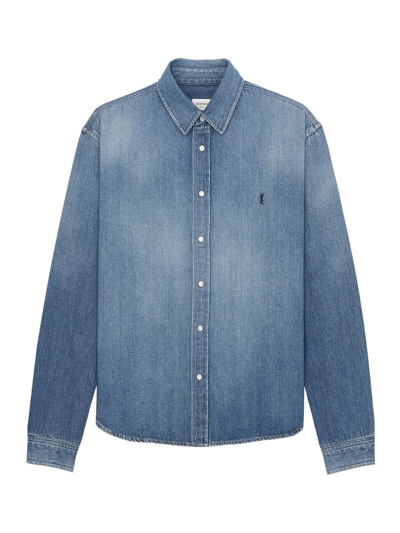 [Saint Laurent] Shirts Long Sleeve SS26 862246Y29YA4428 HORIZON BLUE