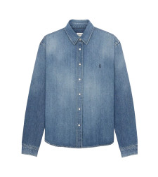 [Saint Laurent] Shirts Long Sleeve SS26 862246Y29YA4428 HORIZON BLUE