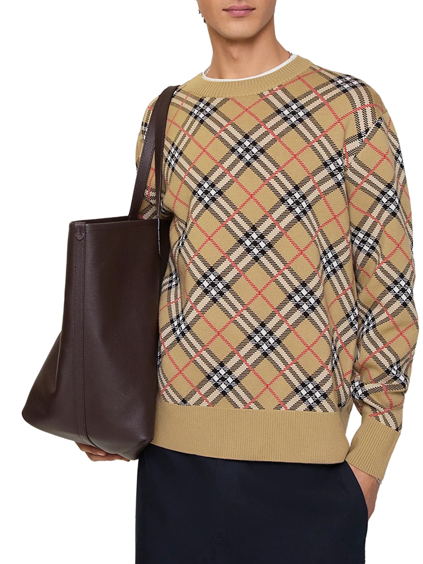[Burberry] Knitwear SS26 8118457B9368 SAND IP CHECK