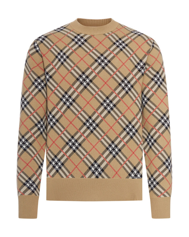 [Burberry] Knitwear SS26 8118457B9368 SAND IP CHECK